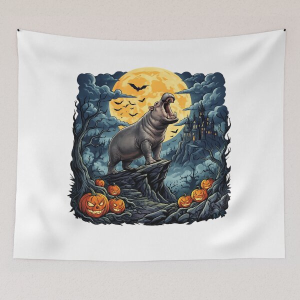 Item preview, West Highland White Terrier Moon spooky hippo halloween designed and sold by ArtDesignTp.