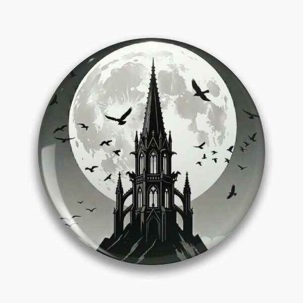 Item preview, Moonlit Tower – Gothic Night Flight designed and sold by Dogandesighn.