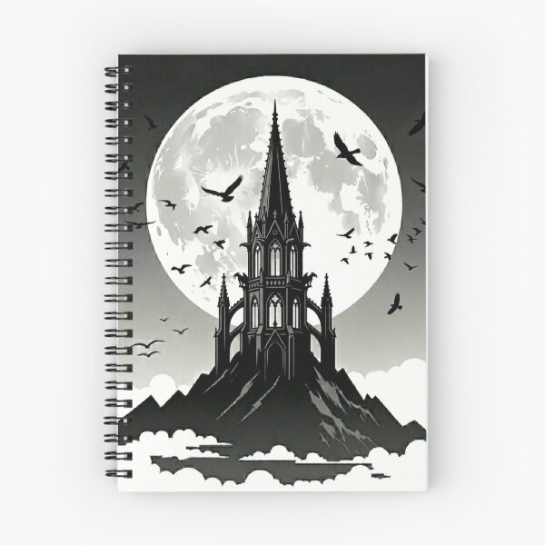 Item preview, Moonlit Tower – Gothic Night Flight designed and sold by Dogandesighn.