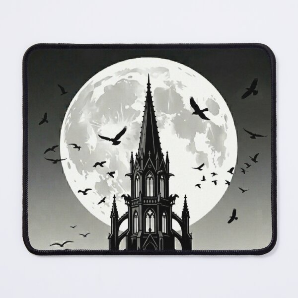 Item preview, Moonlit Tower – Gothic Night Flight designed and sold by Dogandesighn.