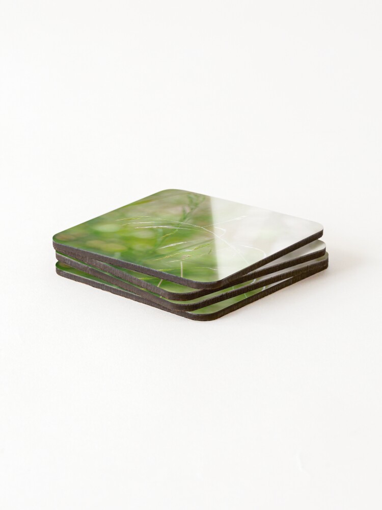 Thumbnail 4 of 5, Coasters (Set of 4), Delicate Grass Layers designed and sold by RalphGoldsmith.