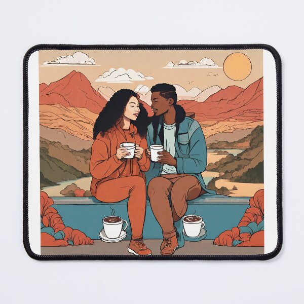 Item preview, Cozy Couple Love Illustration Design designed and sold by MMV2612.