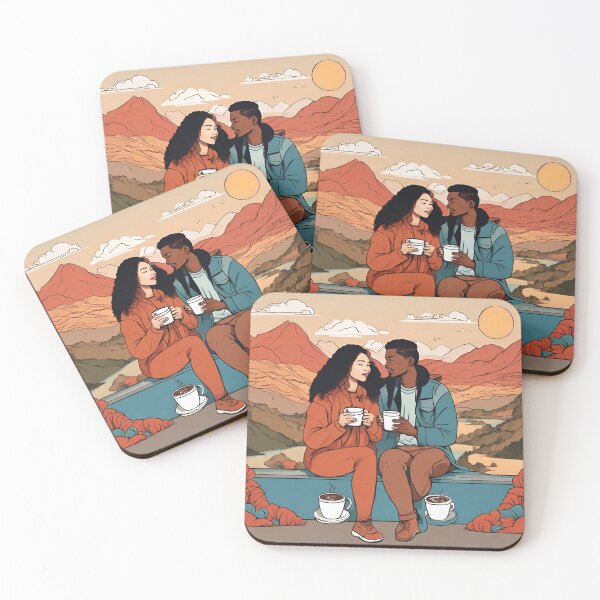 Item preview, Cozy Couple Love Illustration Design designed and sold by MMV2612.