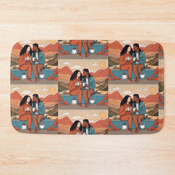 Item preview, Cozy Couple Love Illustration Design designed and sold by MMV2612.