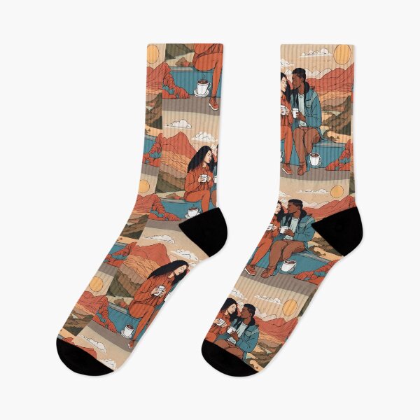 Item preview, Cozy Couple Love Illustration Design designed and sold by MMV2612.