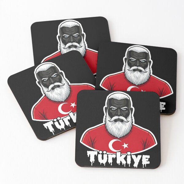 Item preview, GigaChad Türkiye Football fan (World Cup 2026) with white caption designed and sold by pakehart.