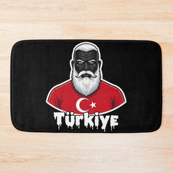 Item preview, GigaChad Türkiye Football fan (World Cup 2026) with white caption designed and sold by pakehart.