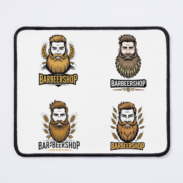 Item preview, Barbeershop Sticker Pack 4 in 1 Funny Bearded Barber Beer Pun  designed and sold by RareVisuals.