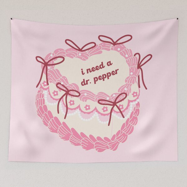 Item preview, I Need More Dr. Pepper. Coquette Cake With Bows. designed and sold by CoCoArt-Ua.