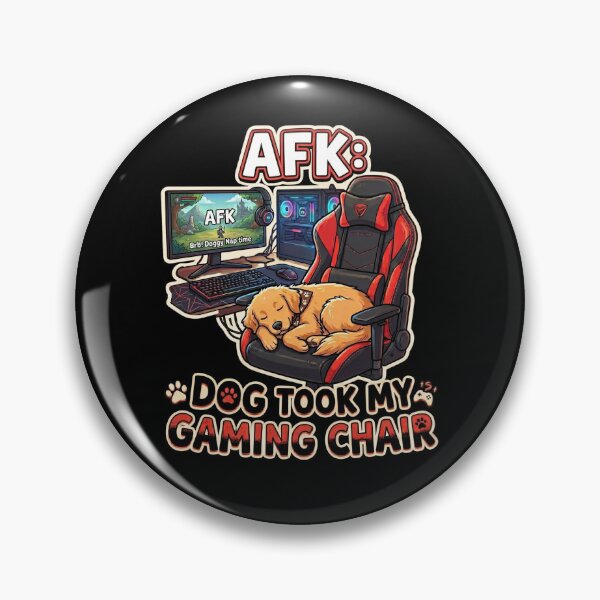 Item preview, AFK: Dog Took My Gaming Chair - Funny Gamer Humor designed and sold by Zack's Digital Threads.
