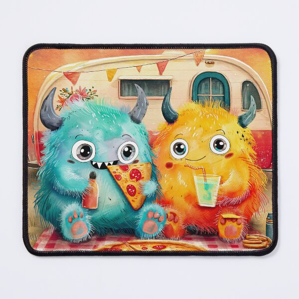 Item preview, Monsters Share Pizza – Festival Food Friends designed and sold by OopsIDrewIt.