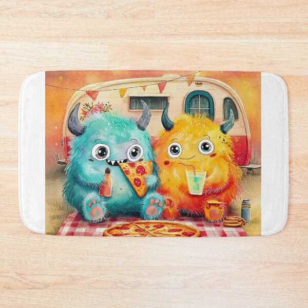 Item preview, Monsters Share Pizza – Festival Food Friends designed and sold by OopsIDrewIt.