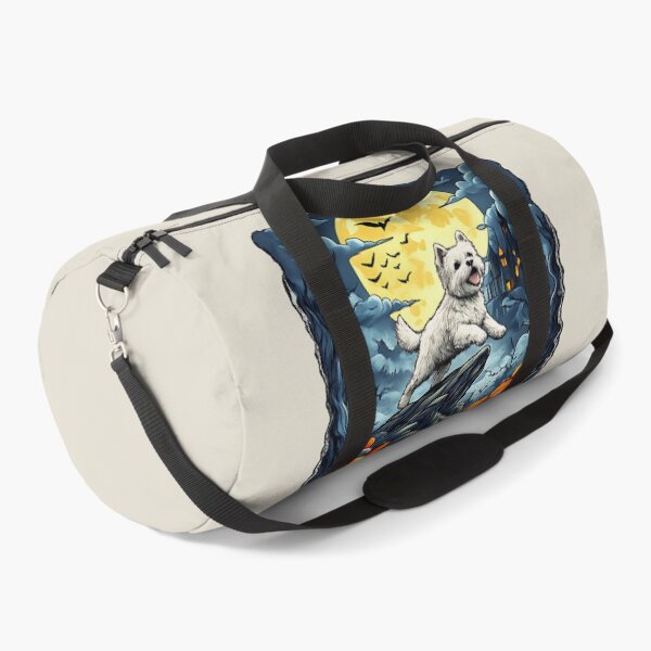 Item preview, spooky wolf West Highland White Terrier Moon halloween designed and sold by ArtDesignTp.
