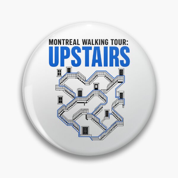 Item preview, Montreal Walking Tour Upstairs Neon Staircase Maze Art designed and sold by Fenay Designs.