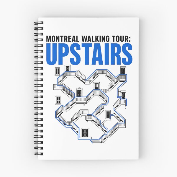 Item preview, Montreal Walking Tour Upstairs Neon Staircase Maze Art designed and sold by Fenay Designs.