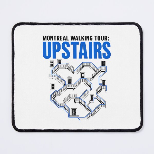 Item preview, Montreal Walking Tour Upstairs Neon Staircase Maze Art designed and sold by Fenay Designs.