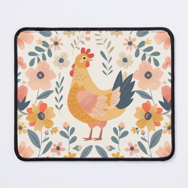 Item preview, Scandinavian Folk Art, Floral Chicken designed and sold by xiao xuans.
