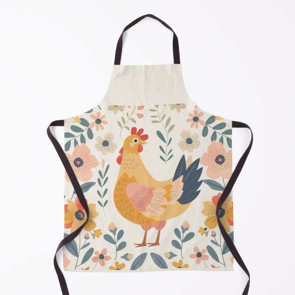 Item preview, Scandinavian Folk Art, Floral Chicken designed and sold by xiao xuans.