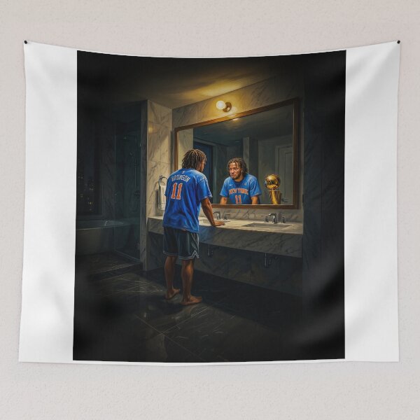 Item preview, Jalen Brunson NBA Finals MVP Emotional Portrait designed and sold by Home Decor Art.