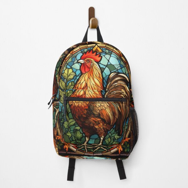 Item preview, Stained Glass Rooster Oval Farmhouse Kitchen Decor designed and sold by pinkal.