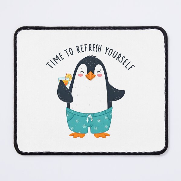 Item preview, Penguin and cocktail designed and sold by PrintLabStudio.