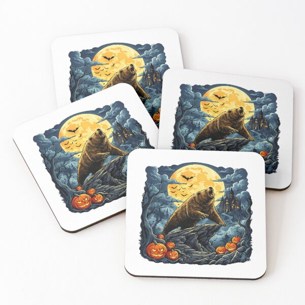 Item preview, spooky bear West Highland White Terrier Moon halloween designed and sold by ArtDesignTp.