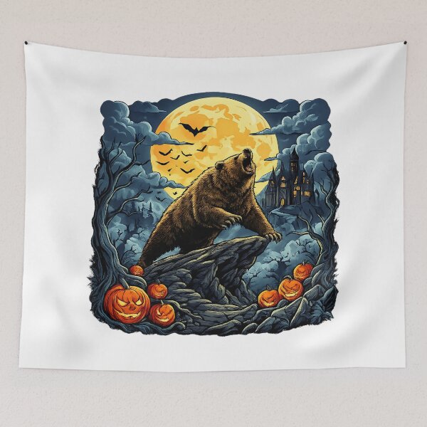 Item preview, spooky bear West Highland White Terrier Moon halloween designed and sold by ArtDesignTp.