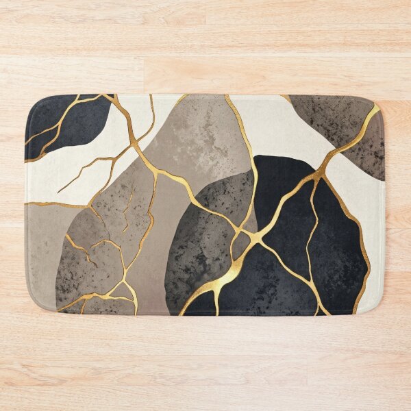Item preview, Golden Kintsugi Currents Seamless Pattern designed and sold by MoonwoodStudio.