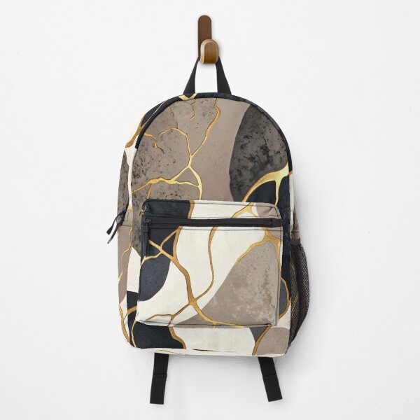 Item preview, Golden Kintsugi Currents Seamless Pattern designed and sold by MoonwoodStudio.