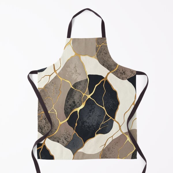 Item preview, Golden Kintsugi Currents Seamless Pattern designed and sold by MoonwoodStudio.