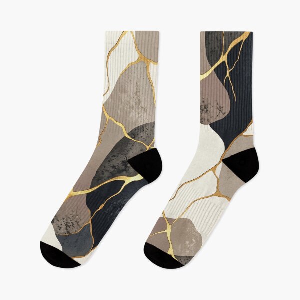 Artikelvorschau, Golden Kintsugi Currents Seamless Pattern entworfen und verkauft von MoonwoodStudio.
