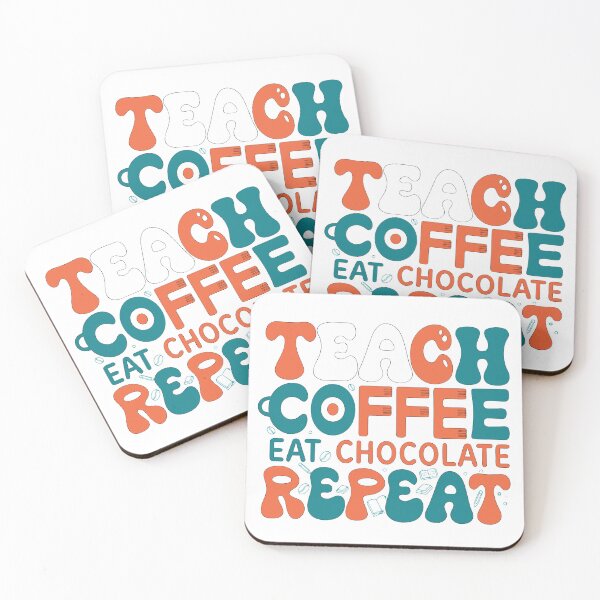 Item preview, Playful TEACH, COFFEE, EAT CHOCOLATE Typography for Teachers designed and sold by Inklyst.