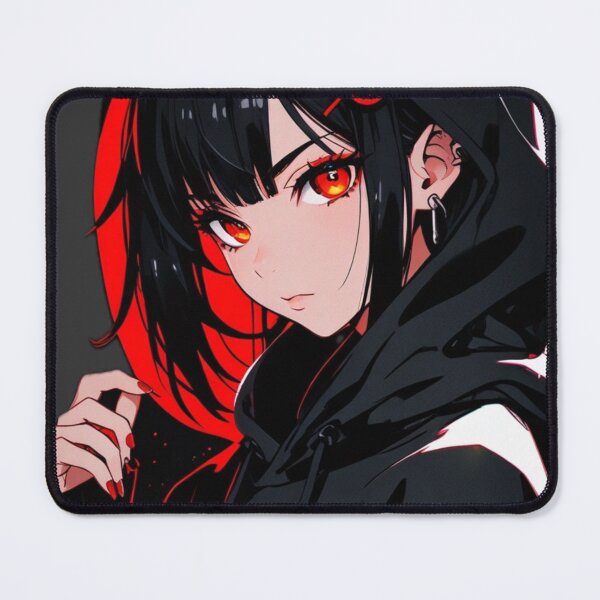 Item preview, Dark Red Neon Anime Girl Hoodie Artwork designed and sold by AnimDream .