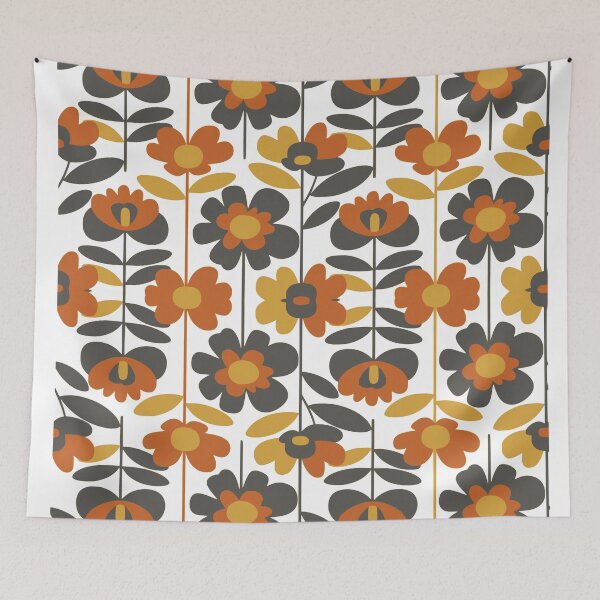 Item preview, Retro 70s Scandinavian Floral Seamless Pattern designed and sold by Nikola Dio.