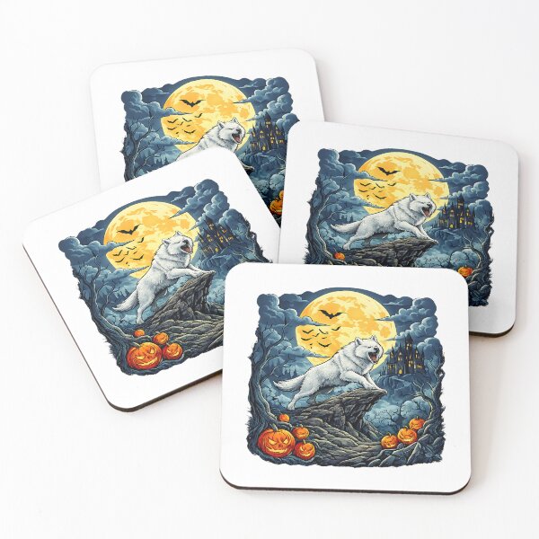 Item preview, West Highland White Terrier Moon spooky  humor halloween designed and sold by ArtDesignTp.