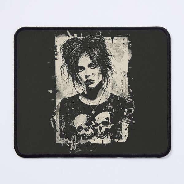 Item preview, Goth Girl Collage Dual Skulls designed and sold by ERODED SELF.