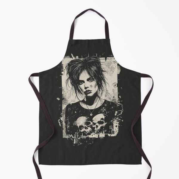 Item preview, Goth Girl Collage Dual Skulls designed and sold by ERODED SELF.