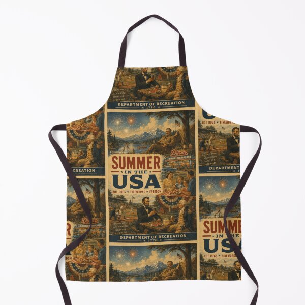 Item preview, Summer in the USA Americana Travel Poster designed and sold by TheTrendsDesk.