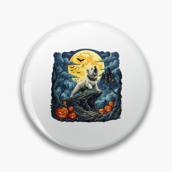 Item preview, West Highland White Terrier Moon spooky panda halloween designed and sold by ArtDesignTp.