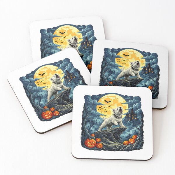 Item preview, West Highland White Terrier Moon spooky panda halloween designed and sold by ArtDesignTp.