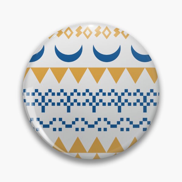 Item preview, Tribal Moon, Land and Sea Print - Greek Blue, Gold and White designed and sold by Daniel Bevis Design.