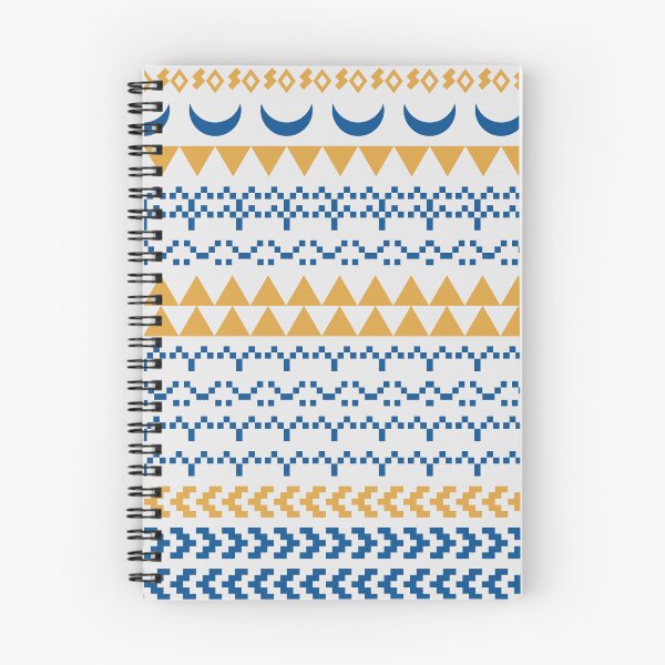 Item preview, Tribal Moon, Land and Sea Print - Greek Blue, Gold and White designed and sold by Daniel Bevis Design.