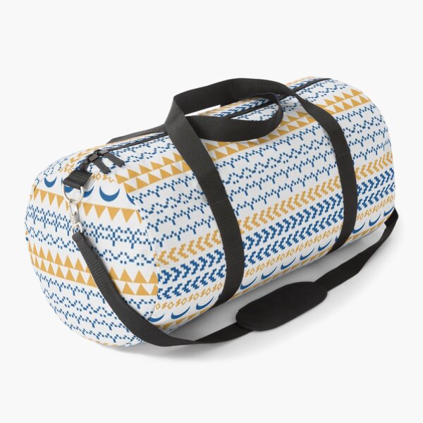 Item preview, Tribal Moon, Land and Sea Print - Greek Blue, Gold and White designed and sold by Daniel Bevis Design.