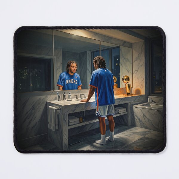 Item preview, Jalen Brunson NBA Finals MVP Emotional Portrait designed and sold by Home Decor Art.