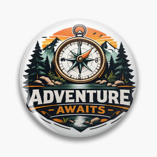 Item preview, Adventure Awaits Compass Hiking Shirt designed and sold by CreativeMindsetLab.