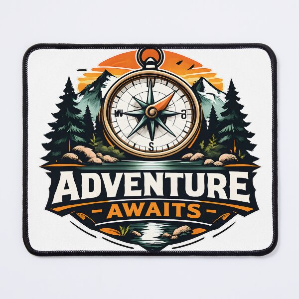 Item preview, Adventure Awaits Compass Hiking Shirt designed and sold by CreativeMindsetLab.