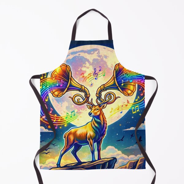 Item preview, Moonlight Melody – Deer with Gramophone Antlers designed and sold by Dogandesighn.