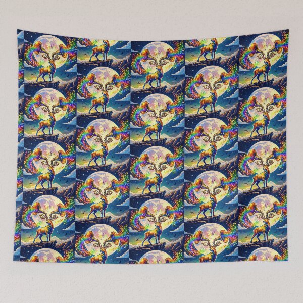 Item preview, Moonlight Melody – Deer with Gramophone Antlers designed and sold by Dogandesighn.
