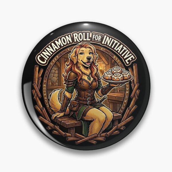Item preview, Cinnamon Roll for Initiative – Cute Anthro Golden Retriever RPG Tavern Maid designed and sold by Trevor Cutler.