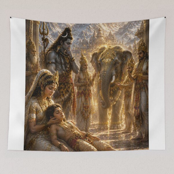 Item preview, Ganesha Birth Story Series – The Divine Elephant and Lord Ganesha's Destiny designed and sold by Homyar.